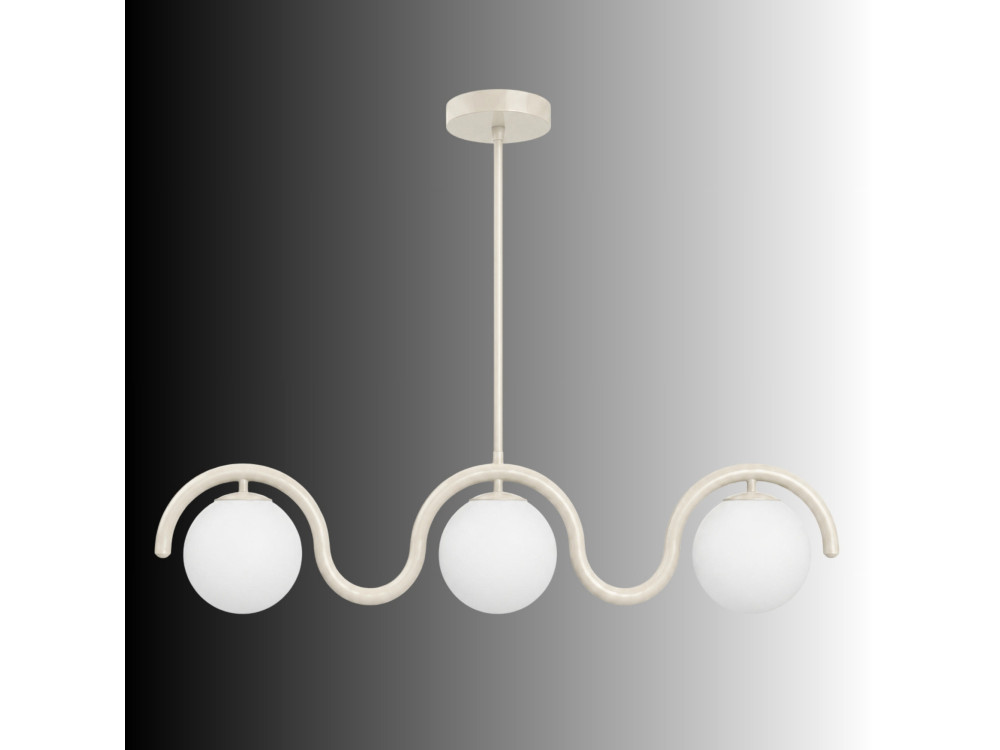 "GEDIK-20442" Metal Chandelier - 80 x 17 cm - Beige