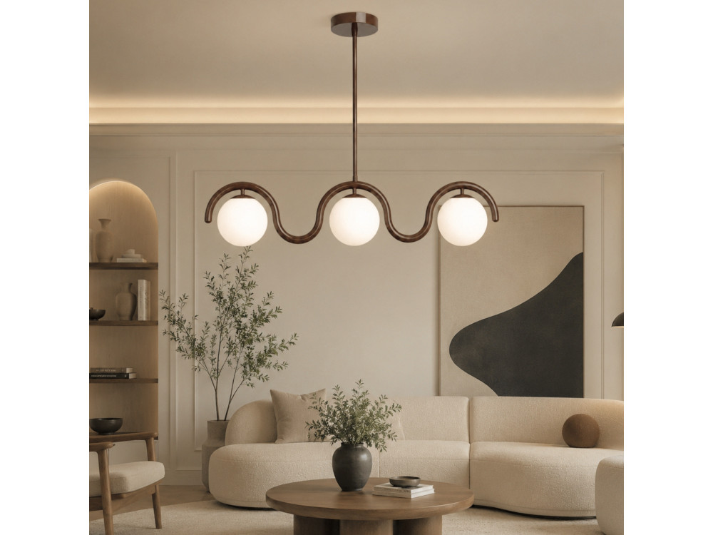 "GEDIK-20442" Metal Chandelier - 80 x 17 cm - Brown