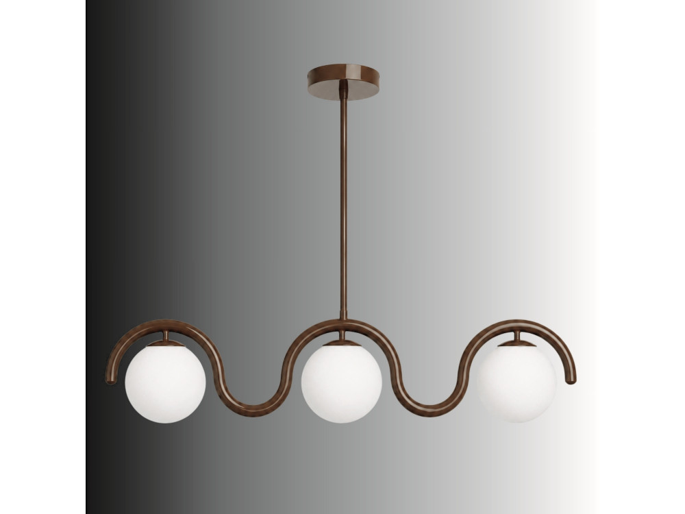 "GEDIK-20442" Metal Chandelier - 80 x 17 cm - Brown