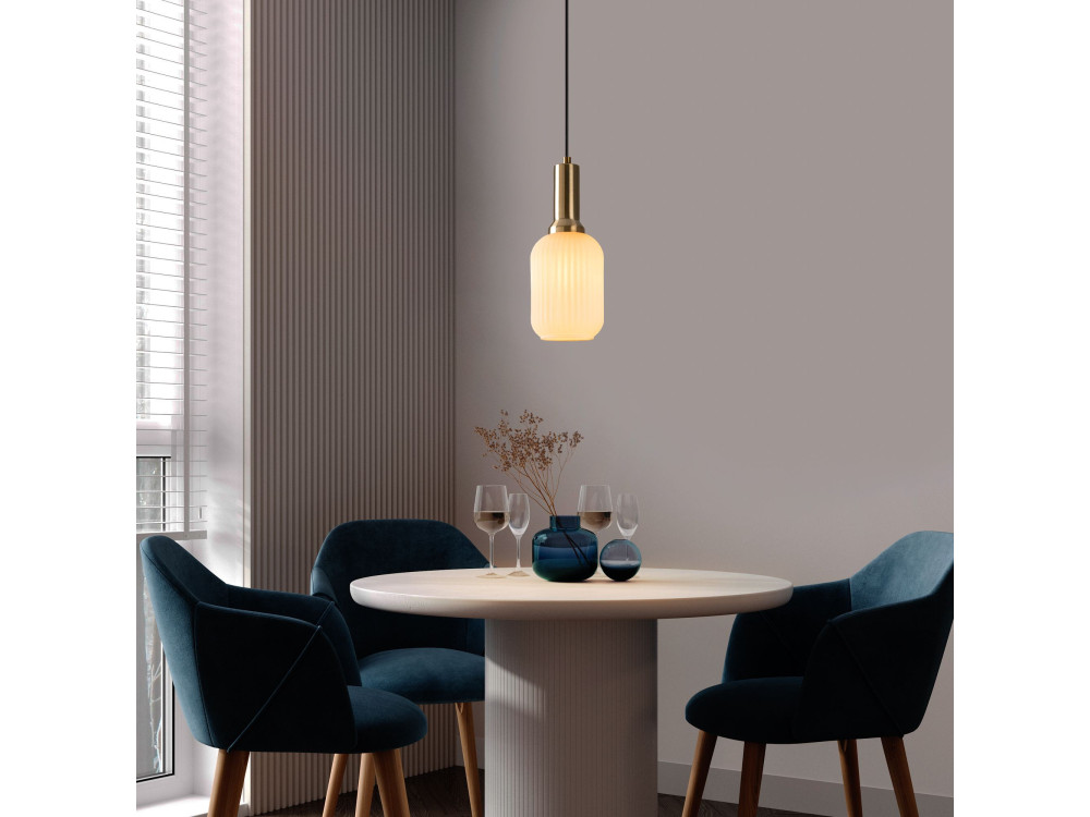 "Asker" Metal Pendant Light - 13 x 13 cm - Gold