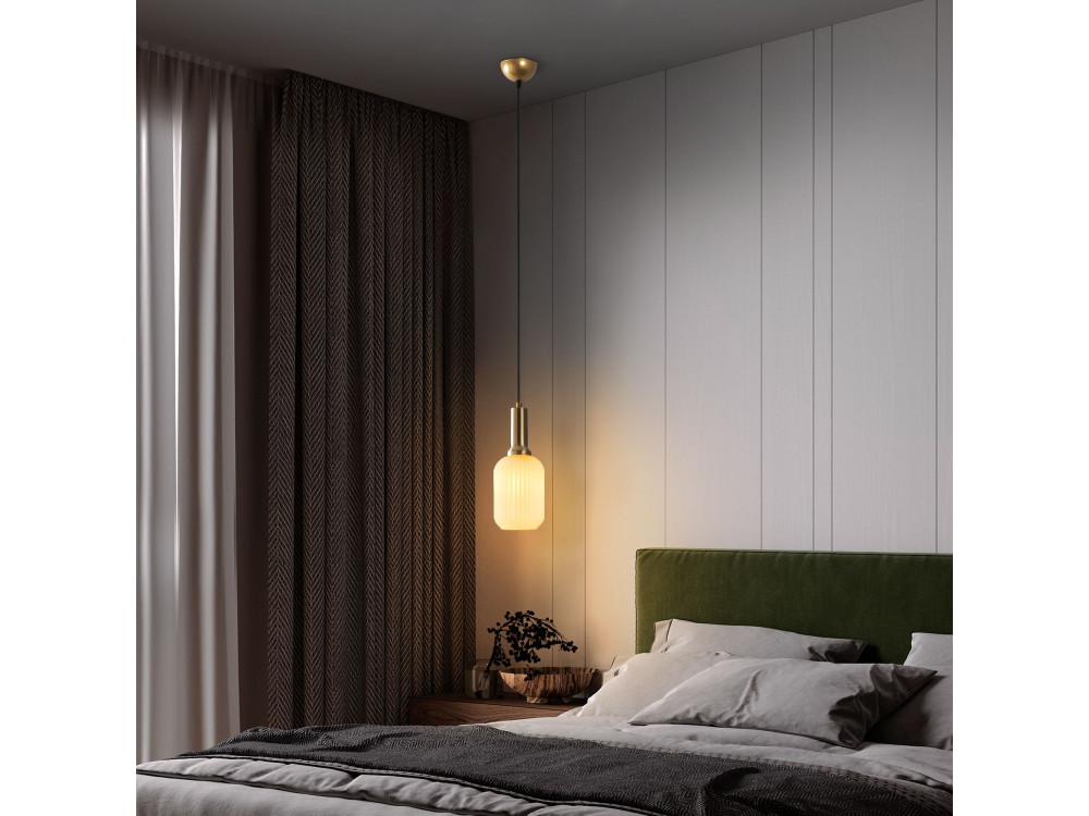 "Asker" Metal Pendant Light - 13 x 13 cm - Gold