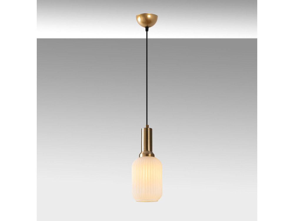 "Asker" Metal Pendant Light - 13 x 13 cm - Gold