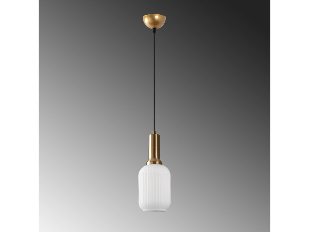 "Asker" Metal Pendant Light - 13 x 13 cm - Gold