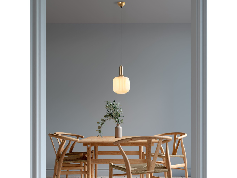 "Asker" Metal Pendant Light - 20 x 20 cm - Gold