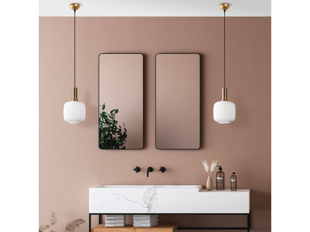 "Asker" Metal Pendant Light - 20 x 20 cm - Gold