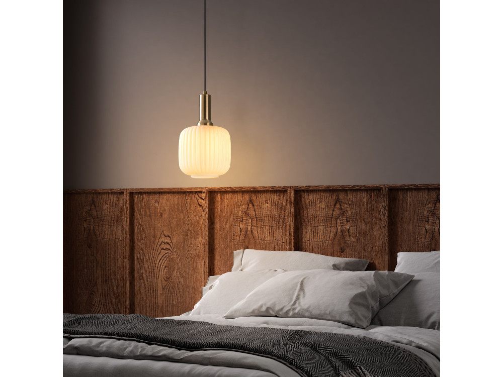 "Asker" Metal Pendant Light - 20 x 20 cm - Gold