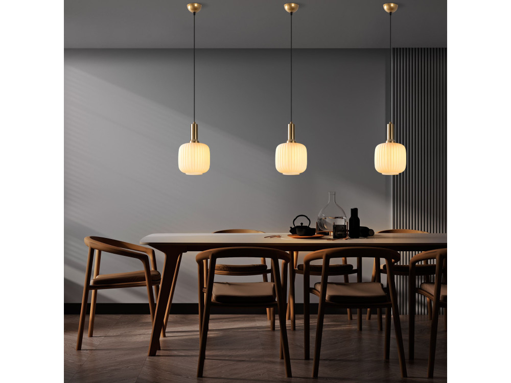"Asker" Metal Pendant Light - 20 x 20 cm - Gold
