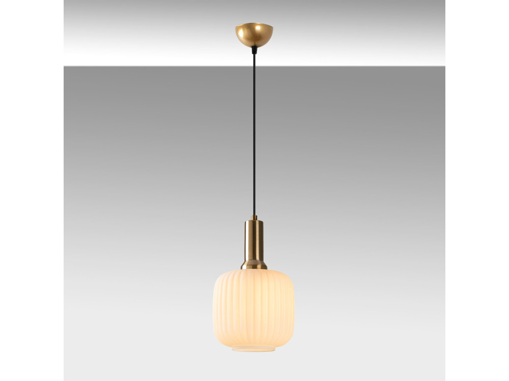 "Asker" Metal Pendant Light - 20 x 20 cm - Gold