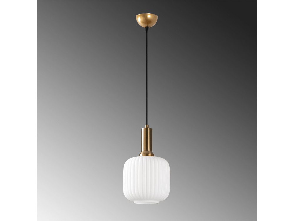 "Asker" Metal Pendant Light - 20 x 20 cm - Gold