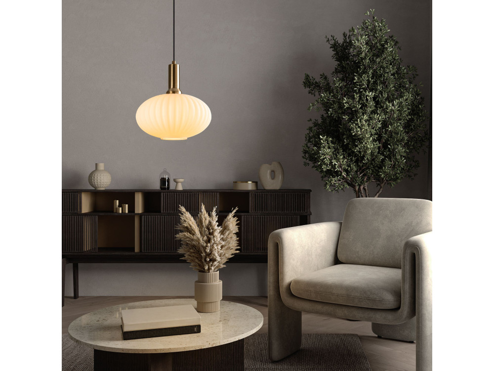 "Asker" Metal Pendant Light - 30 x 30 cm - Gold