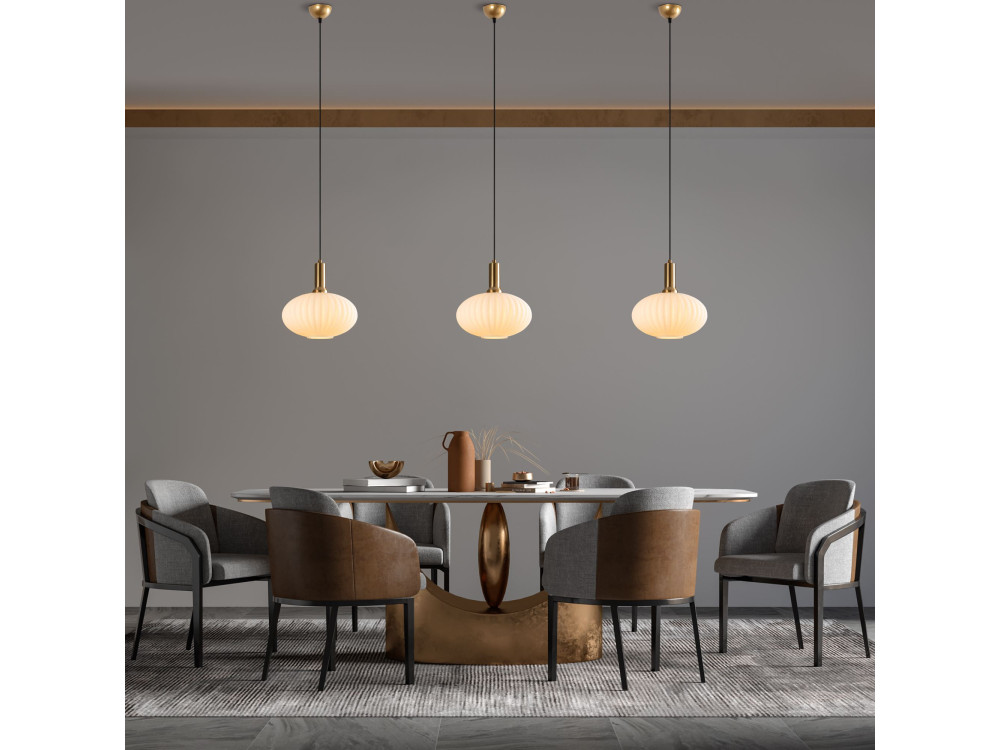 "Asker" Metal Pendant Light - 30 x 30 cm - Gold