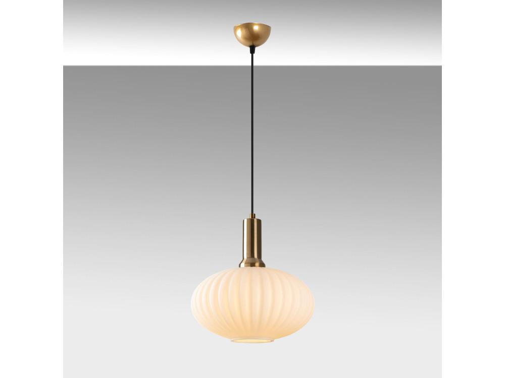 "Asker" Metal Pendant Light - 30 x 30 cm - Gold