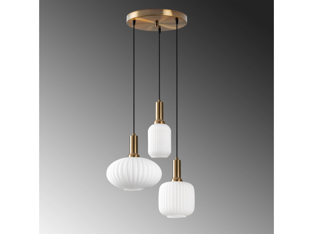 "Asker" Metal Chandelier - 55 x 55 cm - Gold