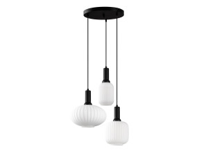 "Asker" Metal Chandelier - 55 x 55 cm - Black