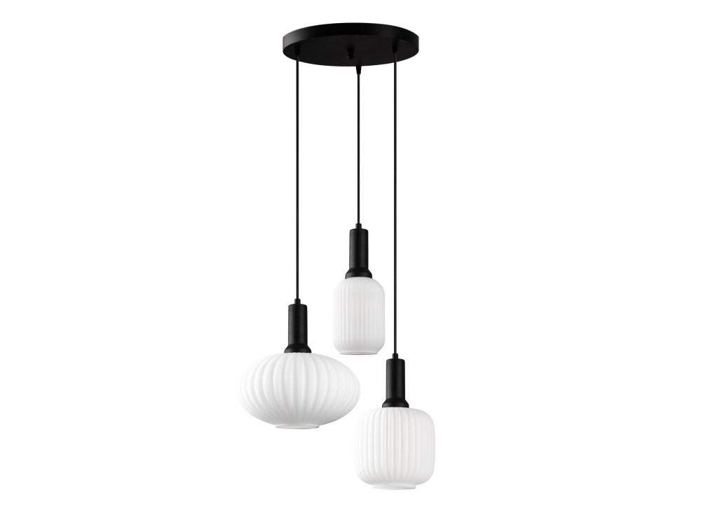 "Asker" Metal Chandelier - 55 x 55 cm - Black