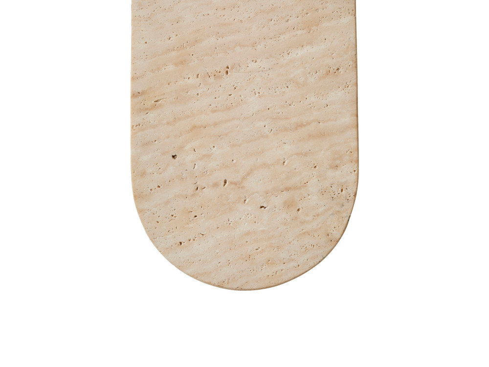 "Tor All" Travertine Wall Sconce - 18 x 1 cm - Beige / White