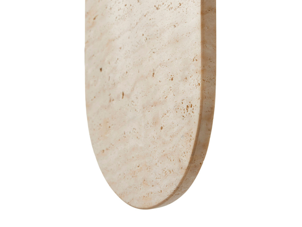 "Tor All" Travertine Wall Sconce - 18 x 1 cm - Beige / White