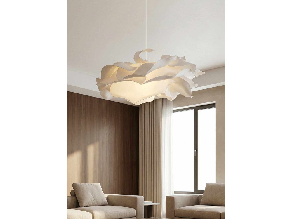 "MOD0009" Plastic Pendant Light - 58 x 58 cm - White