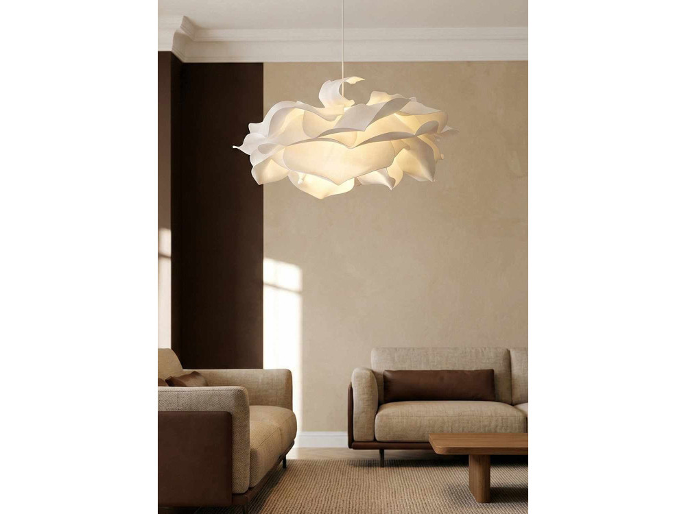 "MOD0009" Plastic Pendant Light - 58 x 58 cm - White