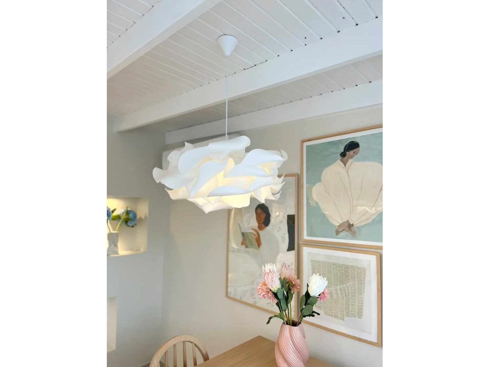 "MOD0009" Plastic Pendant Light - 58 x 58 cm - White
