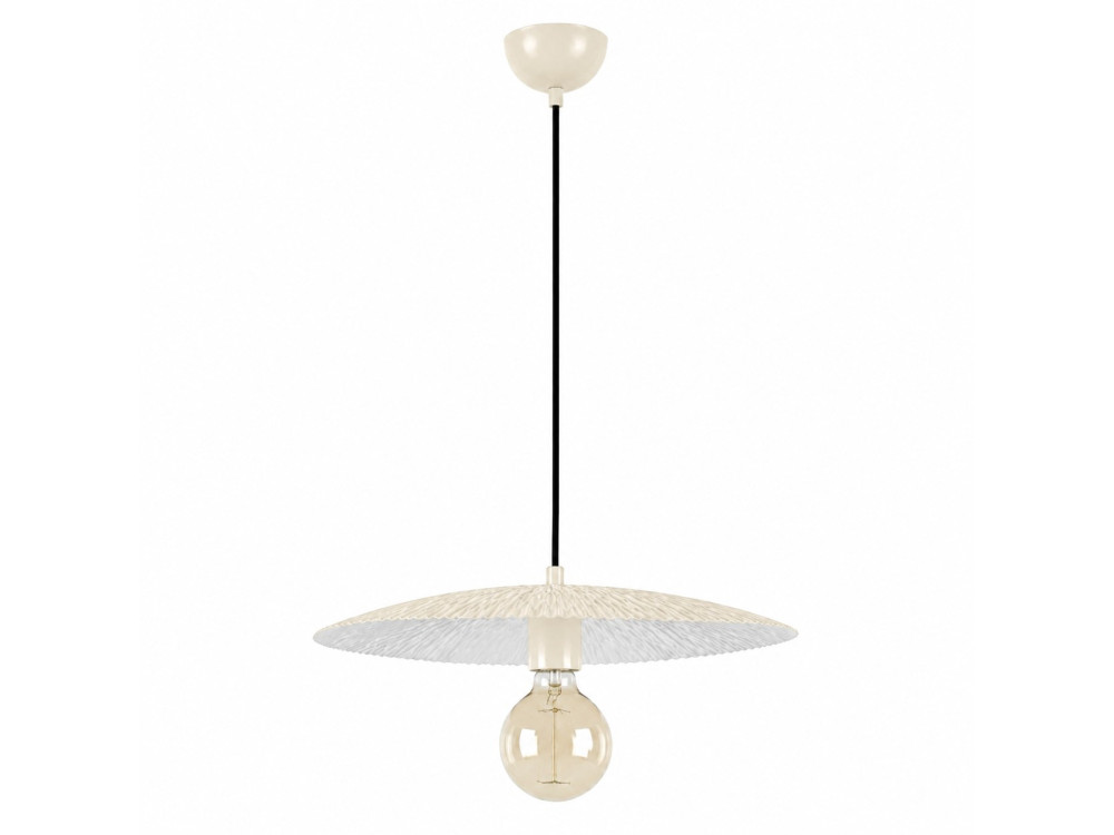 "Soleil" Metal Pendant Light - 39 x 39 cm - Beige