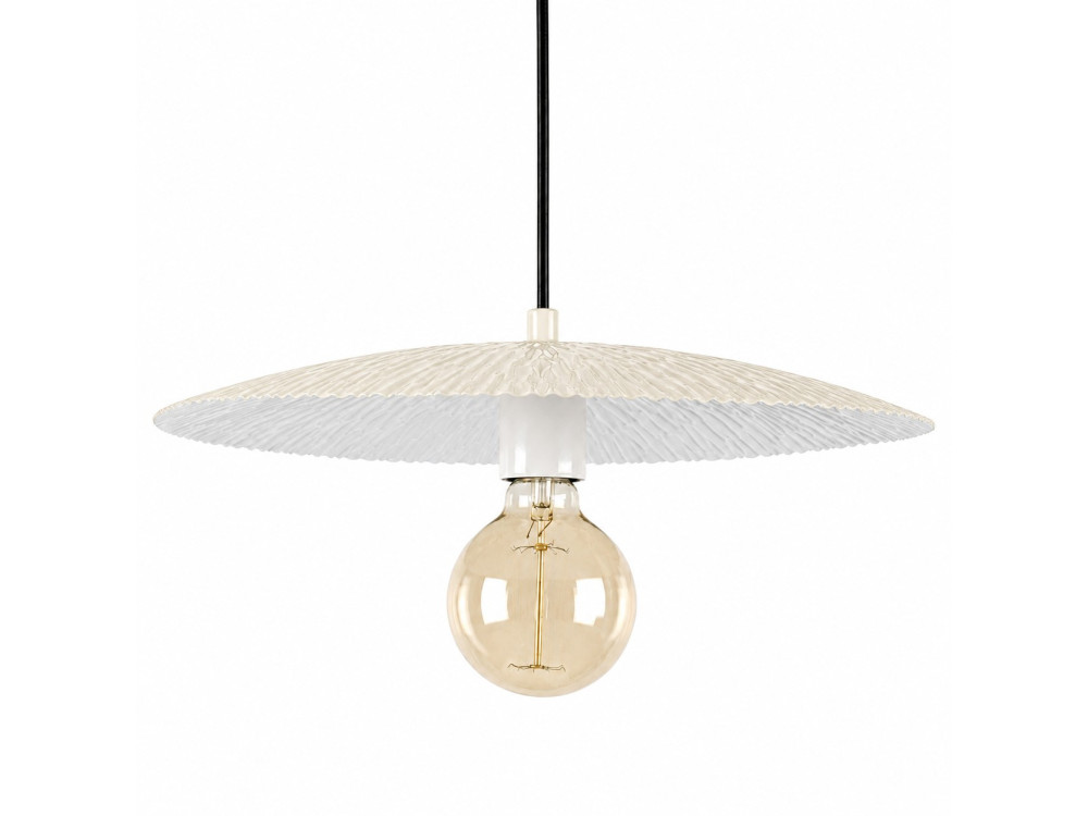 "Soleil" Metal Pendant Light - 39 x 39 cm - Beige
