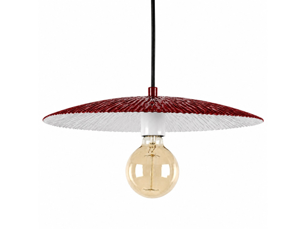 "Soleil" Metal Pendant Light - 39 x 39 cm - Bordeaux