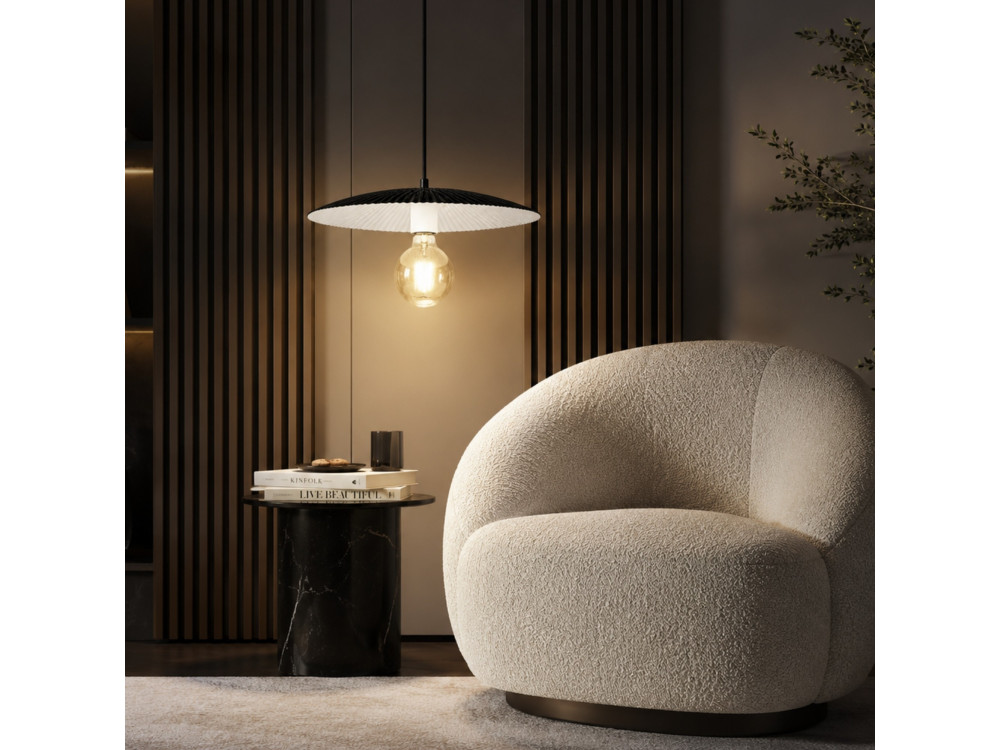"Soleil" Metal Pendant Light - 39 x 39 cm - Black