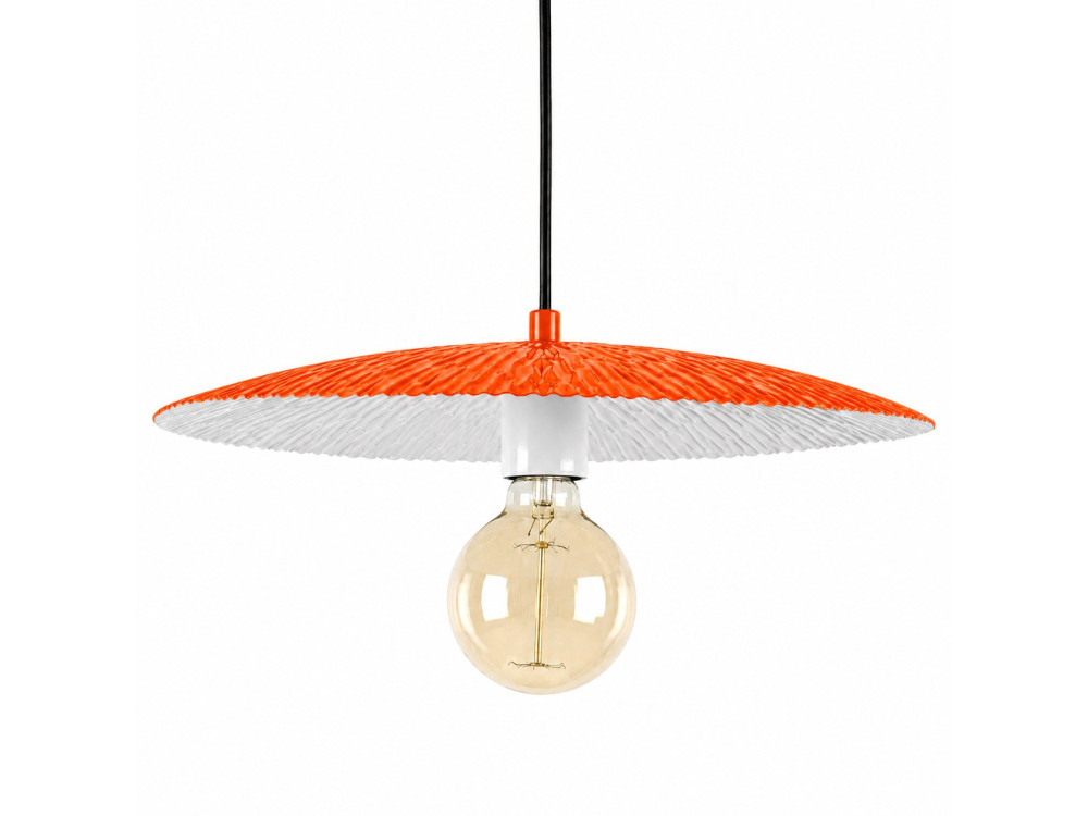 "Soleil" Metal Pendant Light - 39 x 39 cm - Orange