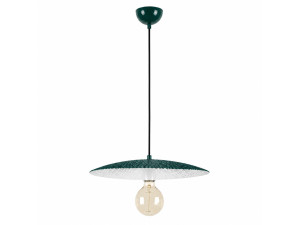"Soleil" Metal Pendant Light - 39 x 39 cm - Dark Green