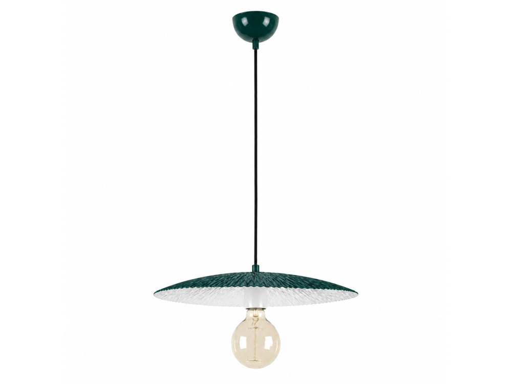 "Soleil" Metal Pendant Light - 39 x 39 cm - Dark Green