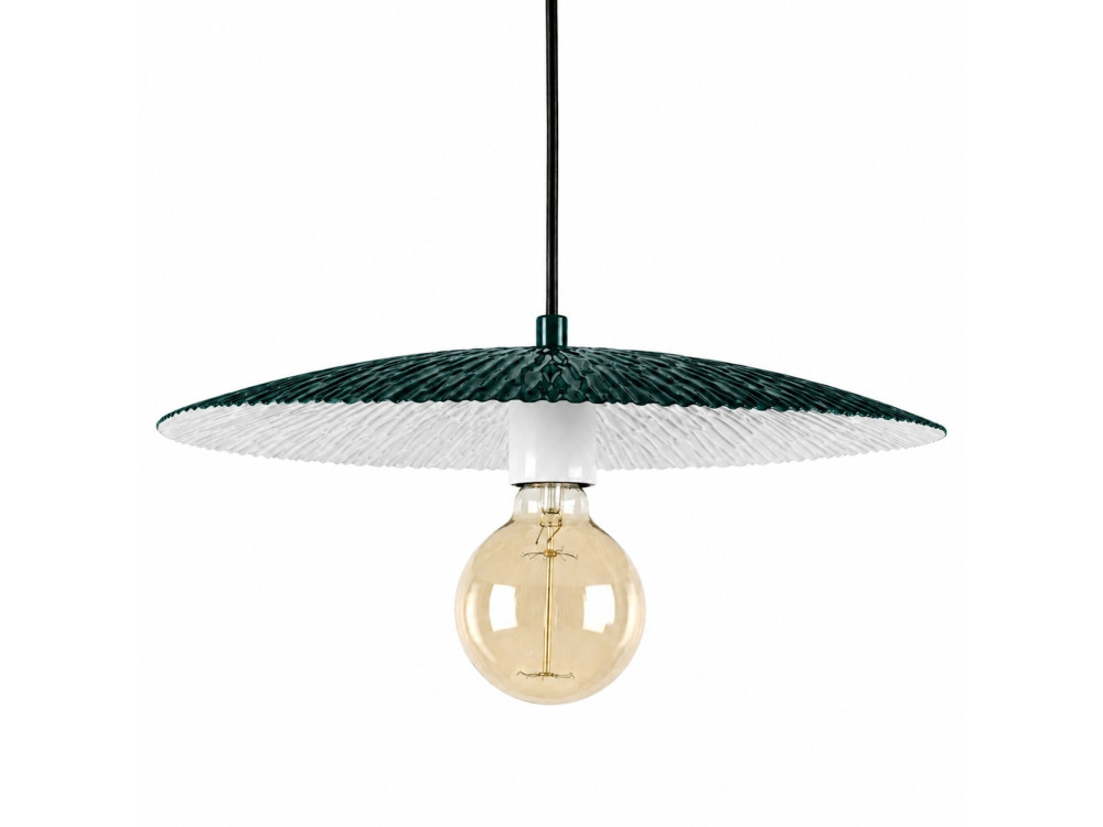 "Soleil" Metal Pendant Light - 39 x 39 cm - Dark Green