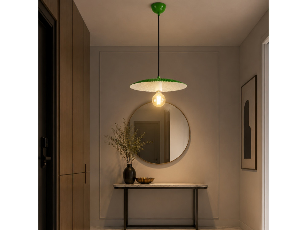 "Soleil" Metal Pendant Light - 39 x 39 cm - Light Green