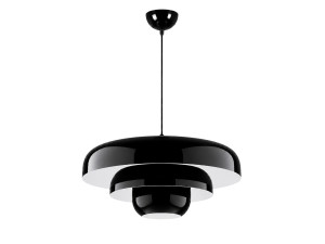 "Layer" Metal Pendant Light - 43 x 43 cm - Black