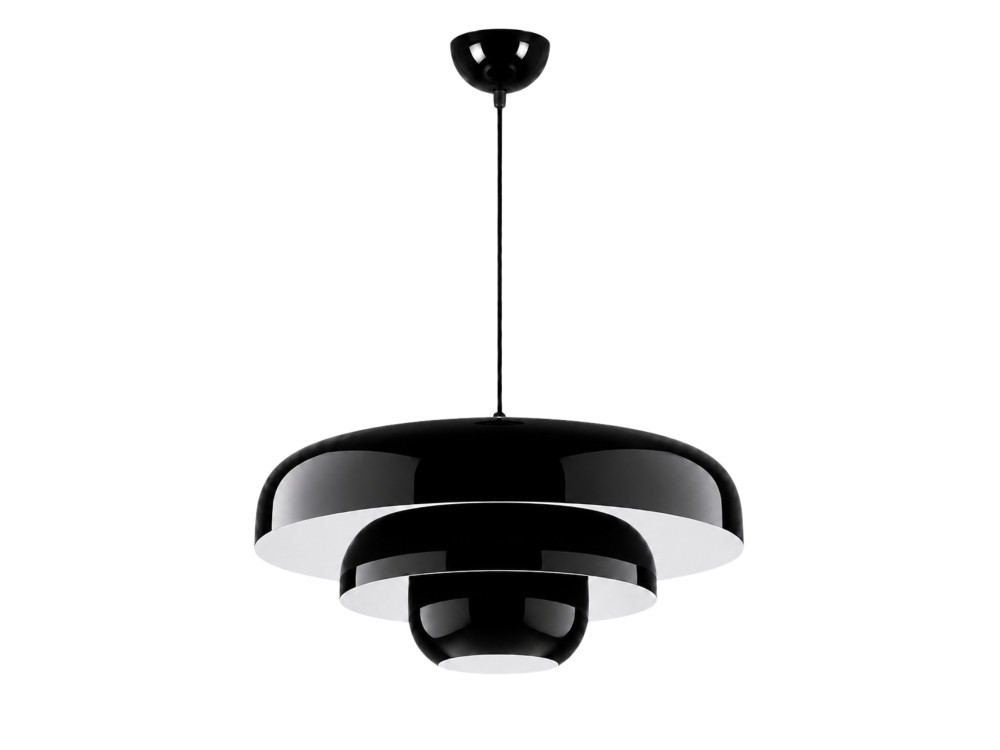 "Layer" Metal Pendant Light - 43 x 43 cm - Black