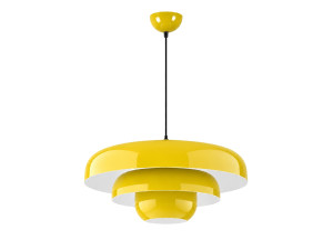 "Layer" Metal Pendant Light - 43 x 43 cm - Yellow