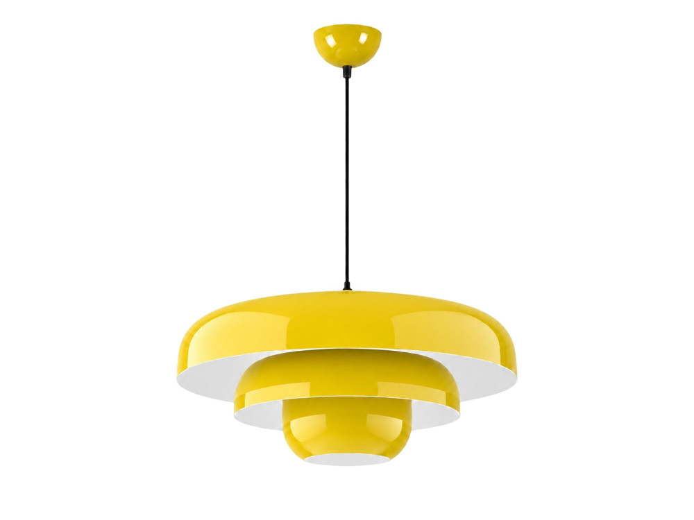 "Layer" Metal Pendant Light - 43 x 43 cm - Yellow