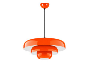 "Layer" Metal Pendant Light - 43 x 43 cm - Orange