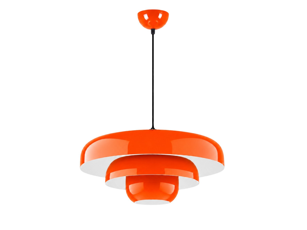 "Layer" Metal Pendant Light - 43 x 43 cm - Orange