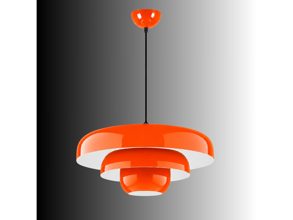 "Layer" Metal Pendant Light - 43 x 43 cm - Orange