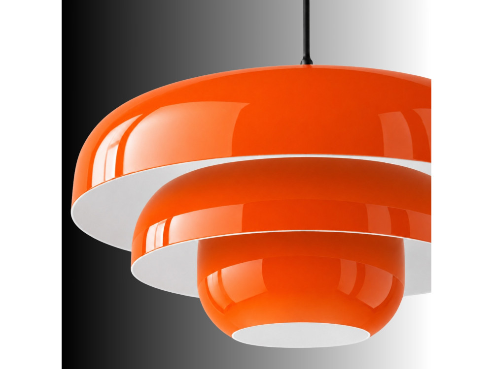 "Layer" Metal Pendant Light - 43 x 43 cm - Orange