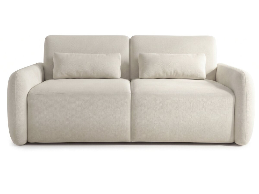 "Aurelie" Express Convertible Sofa Bed - 18 cm Mattress - 140 cm Sleeping Surface - 3-Seater - Beige