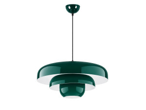 "Layer" Metal Pendant Light - 43 x 43 cm - Dark Green