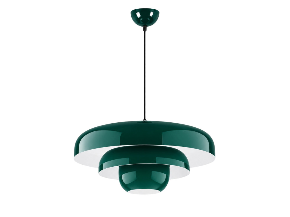 "Layer" Metal Pendant Light - 43 x 43 cm - Dark Green