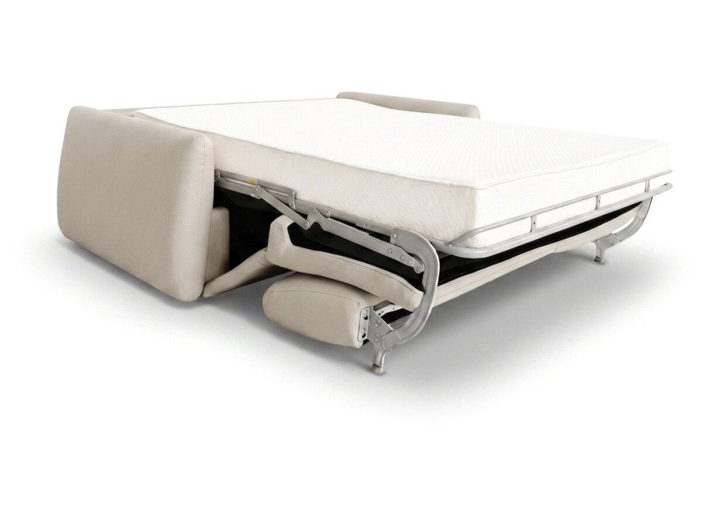"Aurelie" Express Convertible Sofa Bed - 18 cm Mattress - 140 cm Sleeping Surface - 3-Seater - Beige