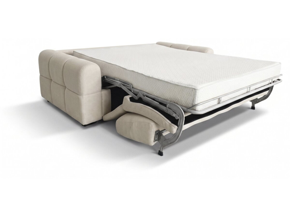 "Zoé" Express Convertible Sofa Bed - 18 cm Mattress - 140 cm Sleeping Surface - 3-Seater - Beige