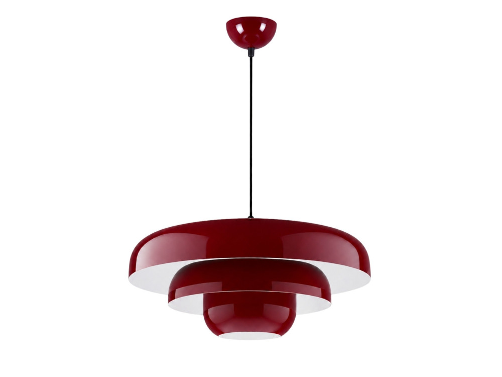"Layer" Metal Pendant Light - 43 x 43 cm - Bordeaux