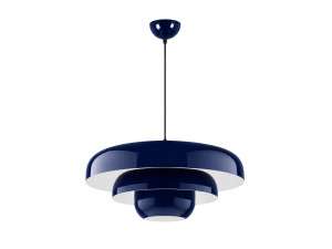 "Layer" Metal Pendant Light - 43 x 43 cm - Navy Blue