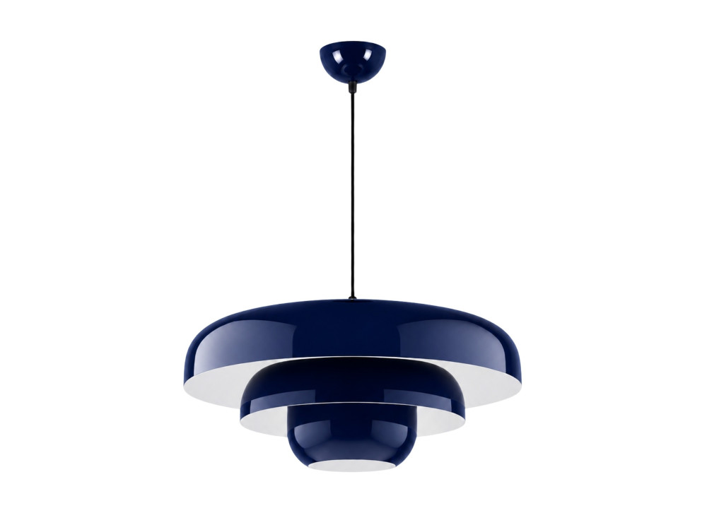 "Layer" Metal Pendant Light - 43 x 43 cm - Navy Blue