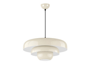 "Layer" Metal Pendant Light - 43 x 43 cm - Beige